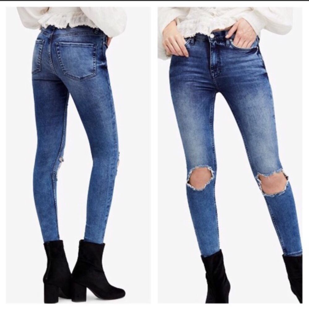 Free people busted knee jeans